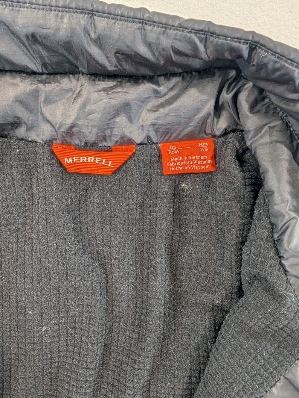 Merrell Insulated Full Zip Vest Men's Medium Black |  Gorpcore Outdoor‎ Puffer - Picture 5 of 8